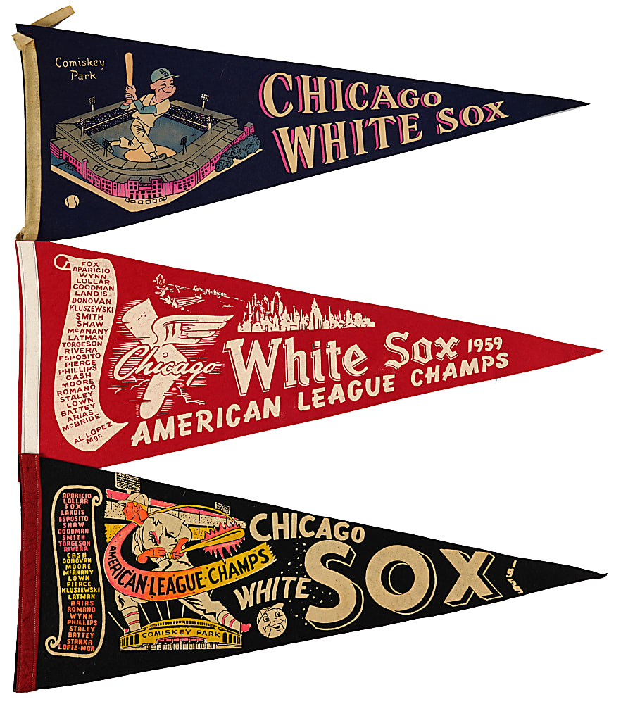 1950s-1960s Chicago White Sox Pennant Collection (10)