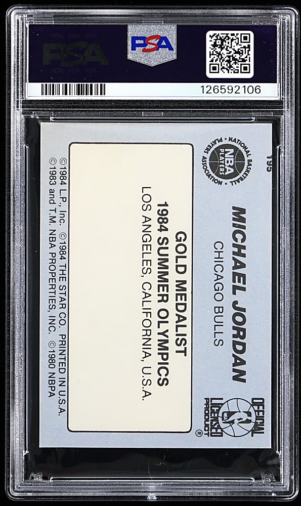 1984-1985 Star Basketball #195 Michael Jordan Rookie PSA EX 5