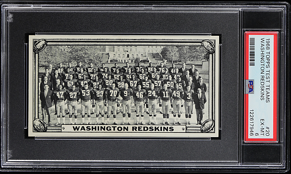 1968 Topps Test Teams #20 Washington Redskins PSA EX-MT 6