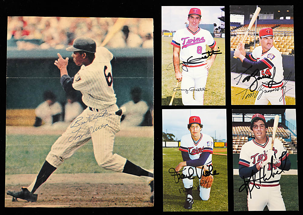 1960s-1990s Signed/Unsigned Minnesota Twins Treasure Chest (48) with Puckett, Hrbek, Kaat, Winfield