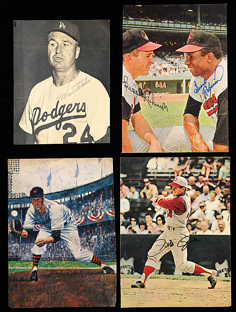 1950s-1990s Autographed Balance of Collection (45) with (35+) Hall of Famers Including Ted Williams, (2) Casey Stengel, George Steinbrenner