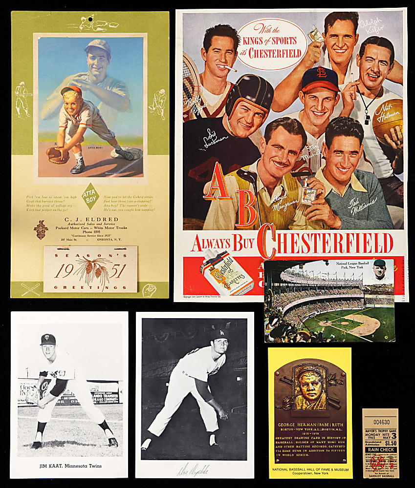 1900s-1980s Baseball Balance of Collection (90+) Items with Programs, Publications, Tickets & Photos