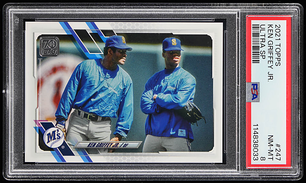 2021 Topps #247 Ken Griffey Jr. Ultra Shortprint PSA NM-MT 8