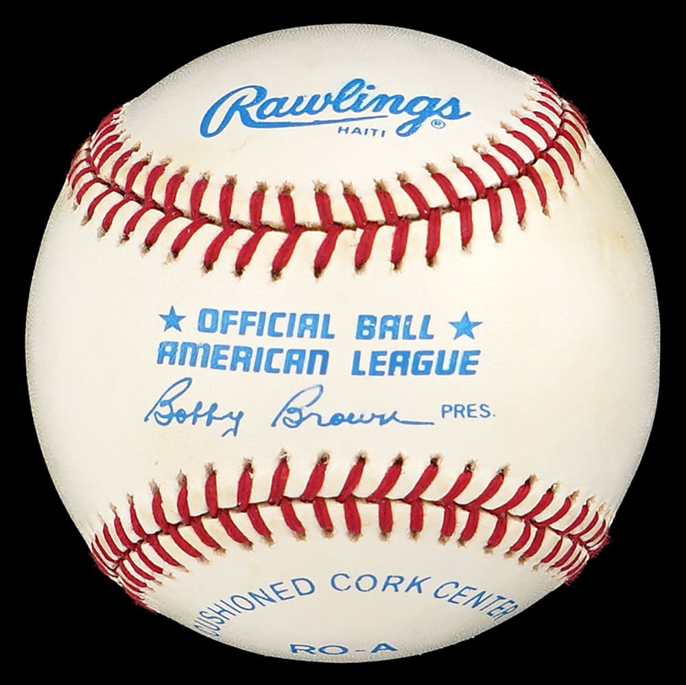 Mickey Mantle Single-Signed OAL Brown Baseball with Full JSA LOA Including "9" Auto Grade
