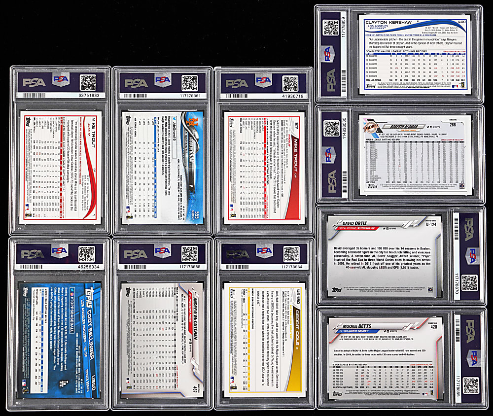 2013-2021 Topps Product Hall of Fame & Star Shortprints & Super Shortprints PSA Graded (10)