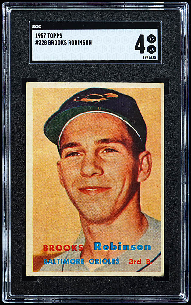 1957 Topps #328 Brooks Robinson Rookie SGC VG/EX 4