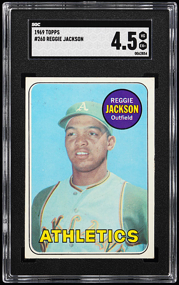 1969 Topps #260 Reggie Jackson Rookie SGC VG/EX+ 4.5
