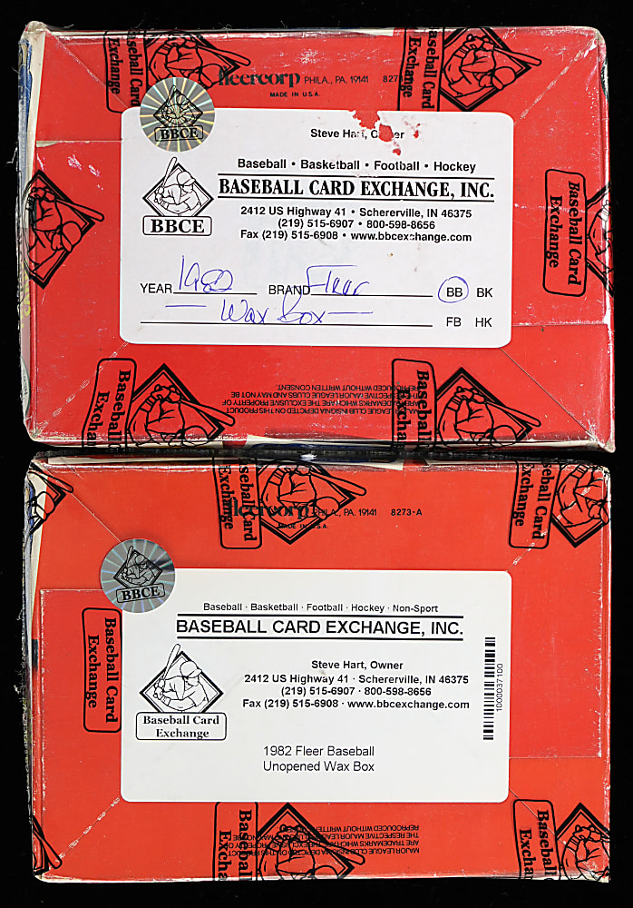 1982 Fleer Unopened Box Pair - Both BBCE