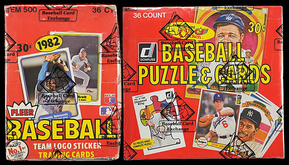 1982 Donruss & Fleer Unopened Wax Box Pair - Both BBCE