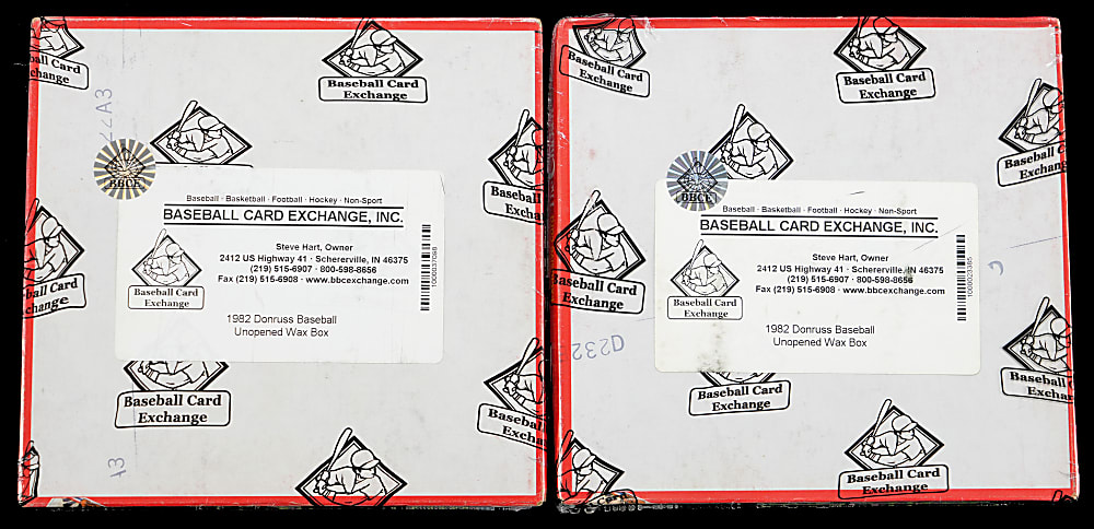 1982 Donruss Unopened Wax Box Pair - Both BBCE