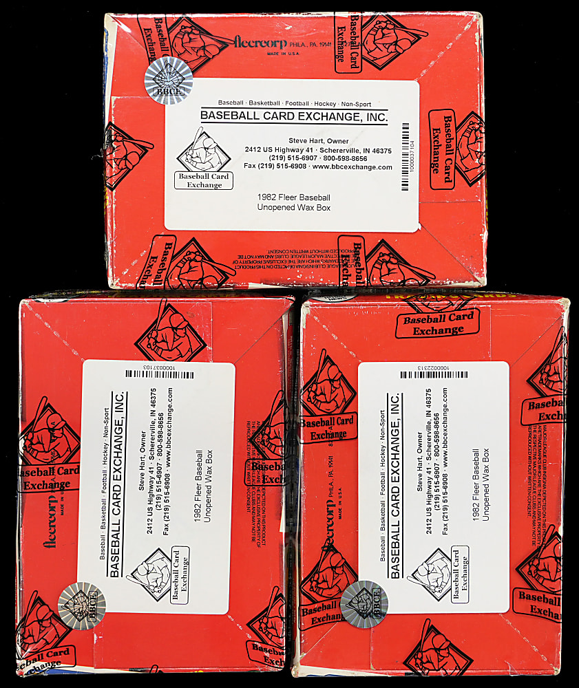 1982 Fleer Unopened Wax Box Trio - All BBCE
