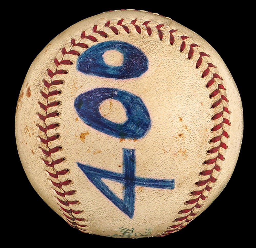 1956 Ted Williams 400th Home Run Baseball with Family Letter of Provenance & SIA Photo Match LOA