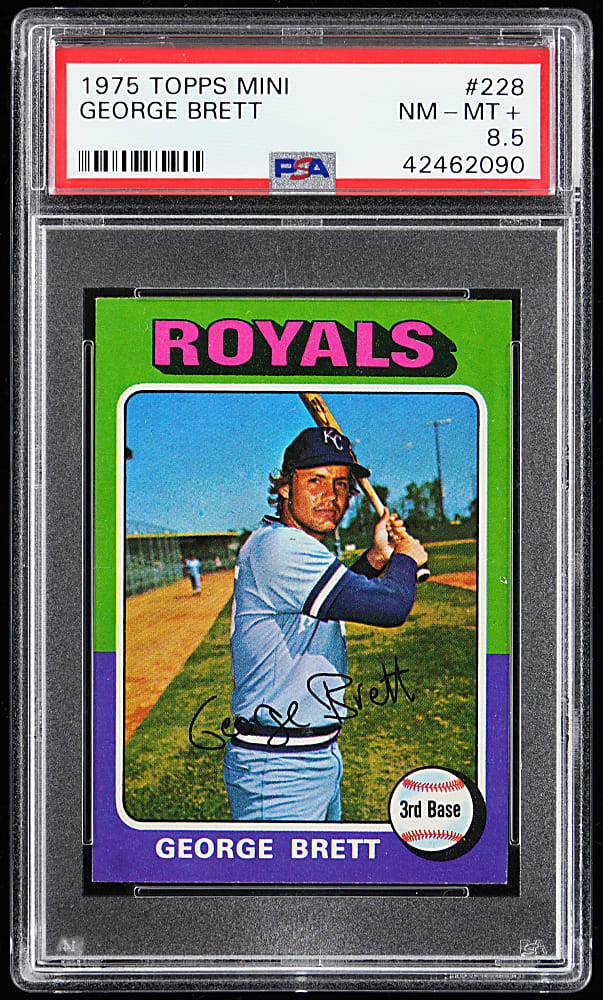 1975 Topps Mini #228 George Brett Rookie PSA NM-MT+ 8.5