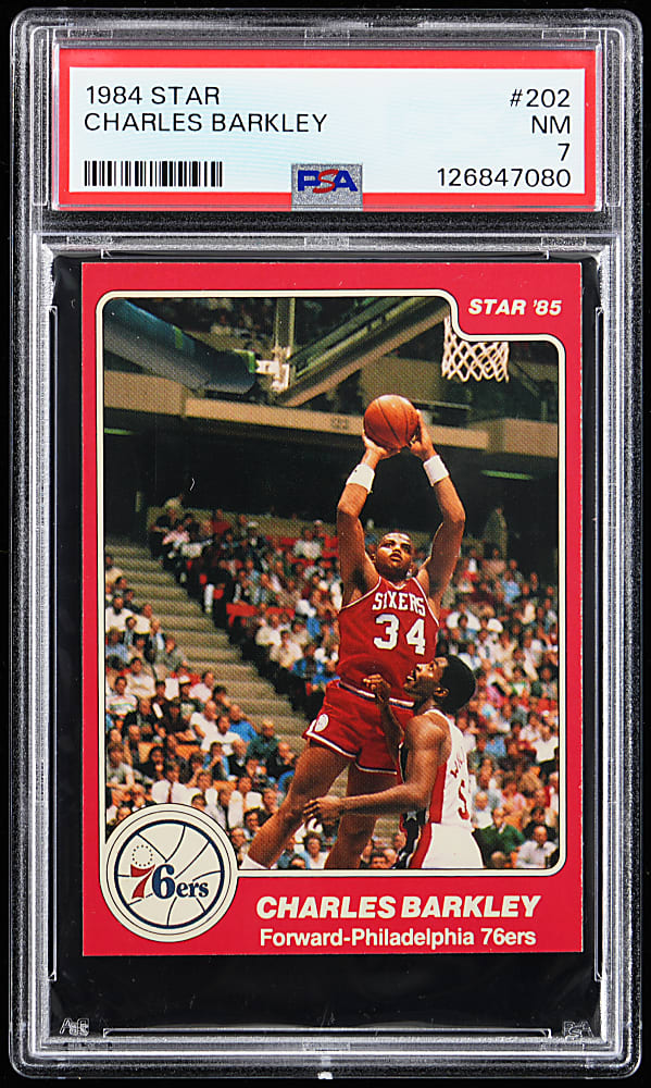 1984-1985 Star Basketball #202 Charles Barkley Rookie PSA NM 7