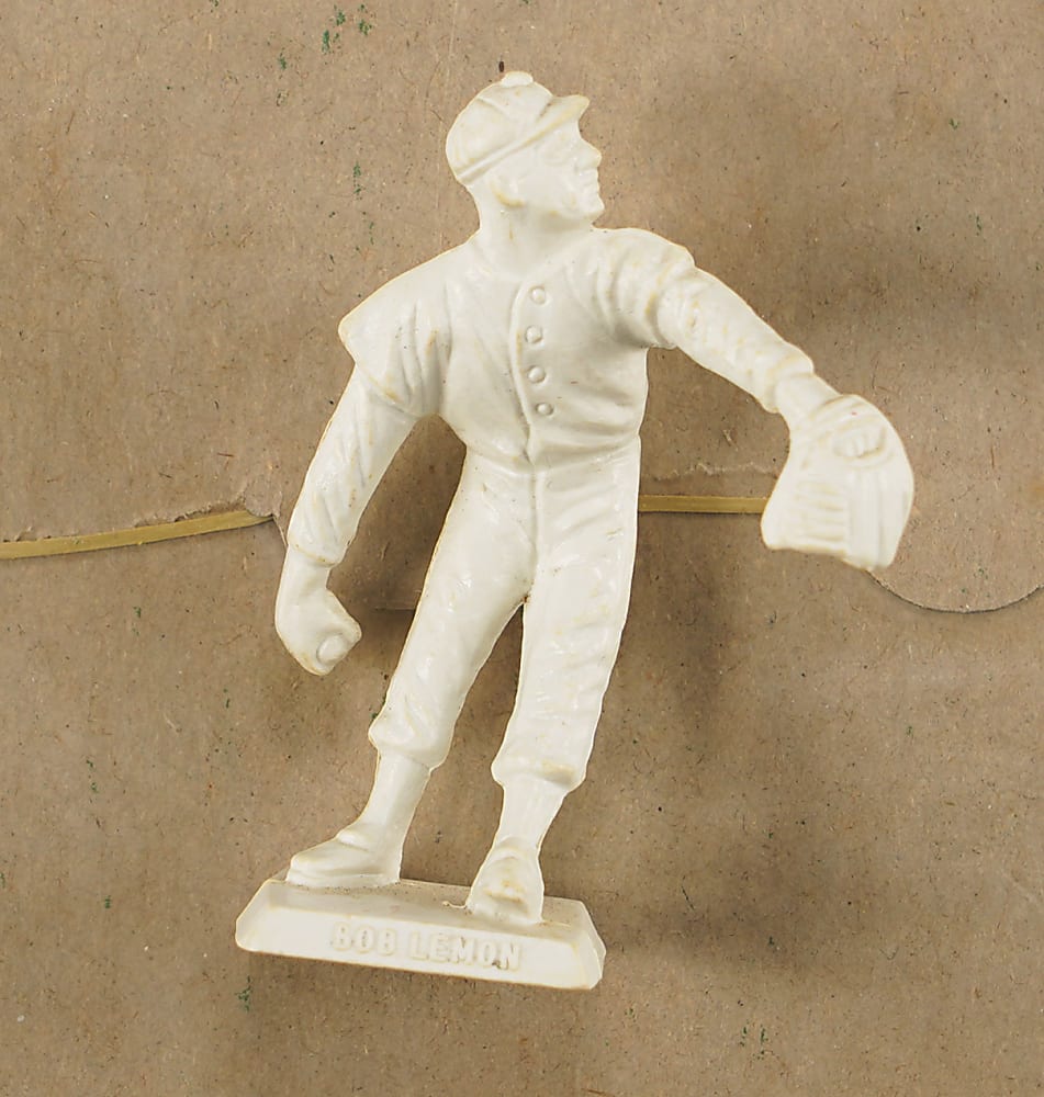 1950s Baseball Statues Group (3) with Unopened 1956 Big League Stars Johnny Antonelli