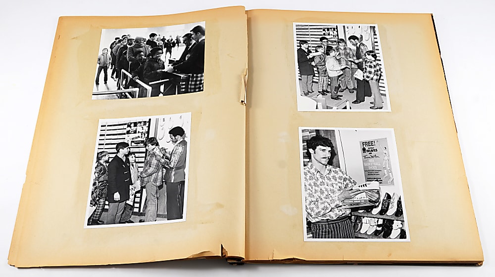 Historic 1971-1972 NBA/Thom McAn Shoe Giveaway Promotion Scrapbook with Posters, Photographs & Ephemera