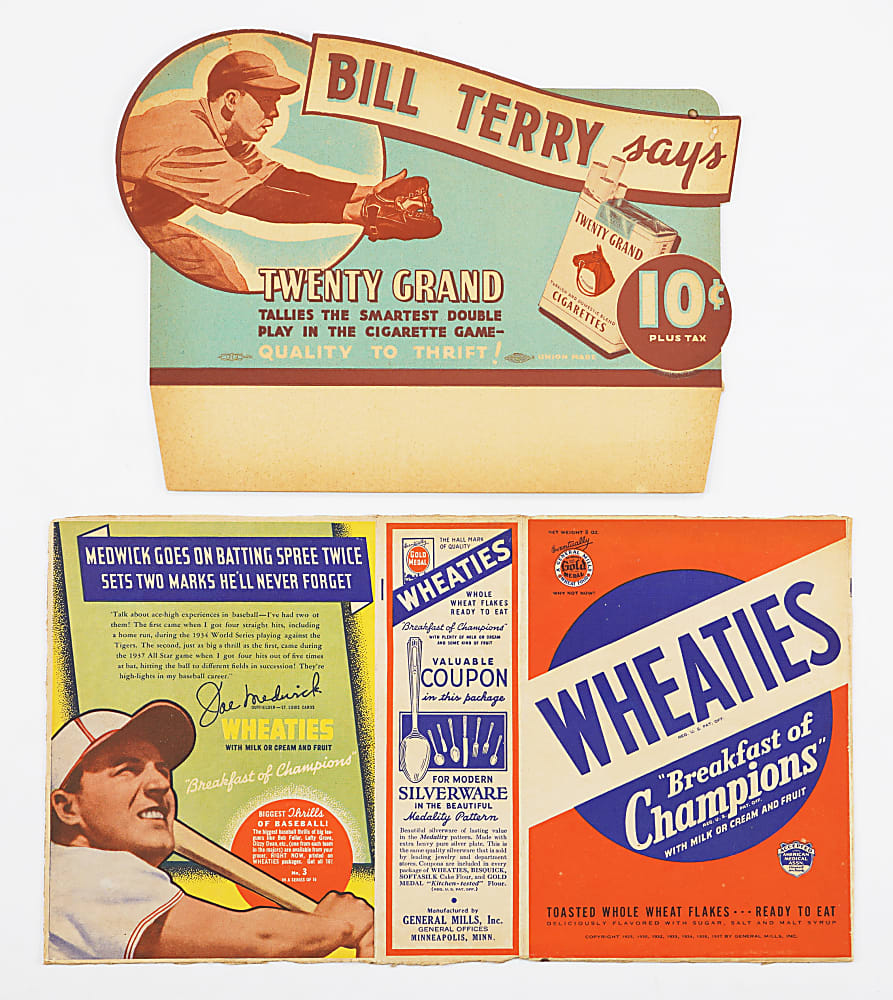 1936-1960 Hall of Famer Advertising/Display Group (4)