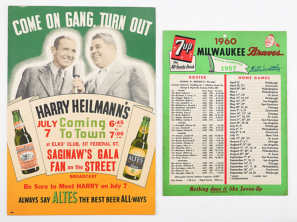 1936-1960 Hall of Famer Advertising/Display Group (4)