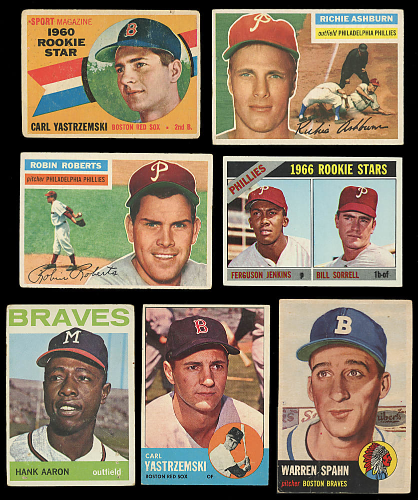 1941-1966 Hall of Fame & Star Collection (38) with Aaron, Koufax & Mantle