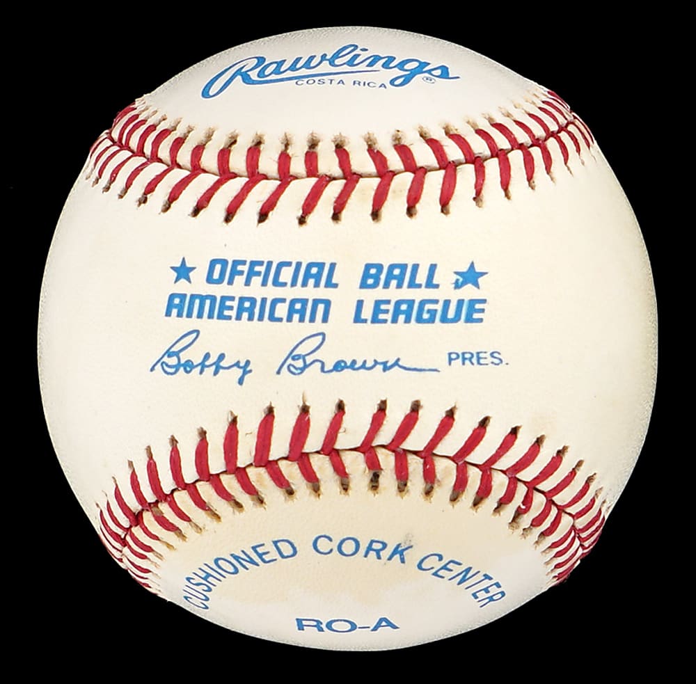 Ted Williams Single-Signed OAL/Brown Baseball