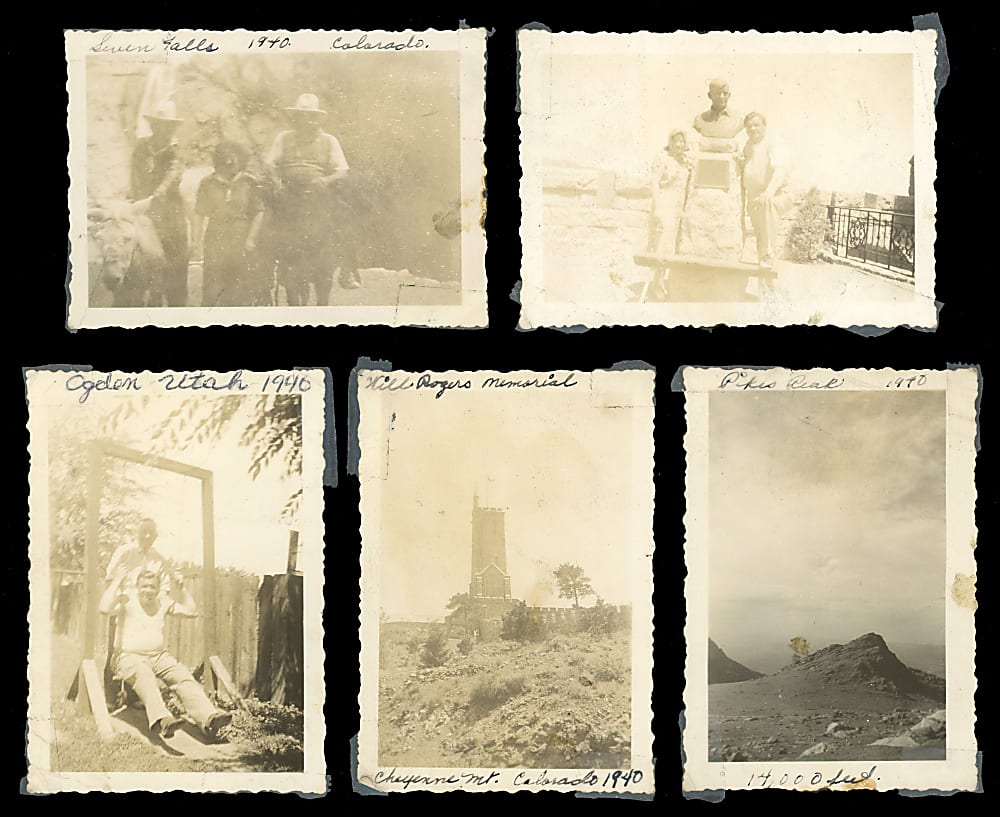 1940 Babe Ruth and Family Candid Original Snapshot Photograph Collection (9)