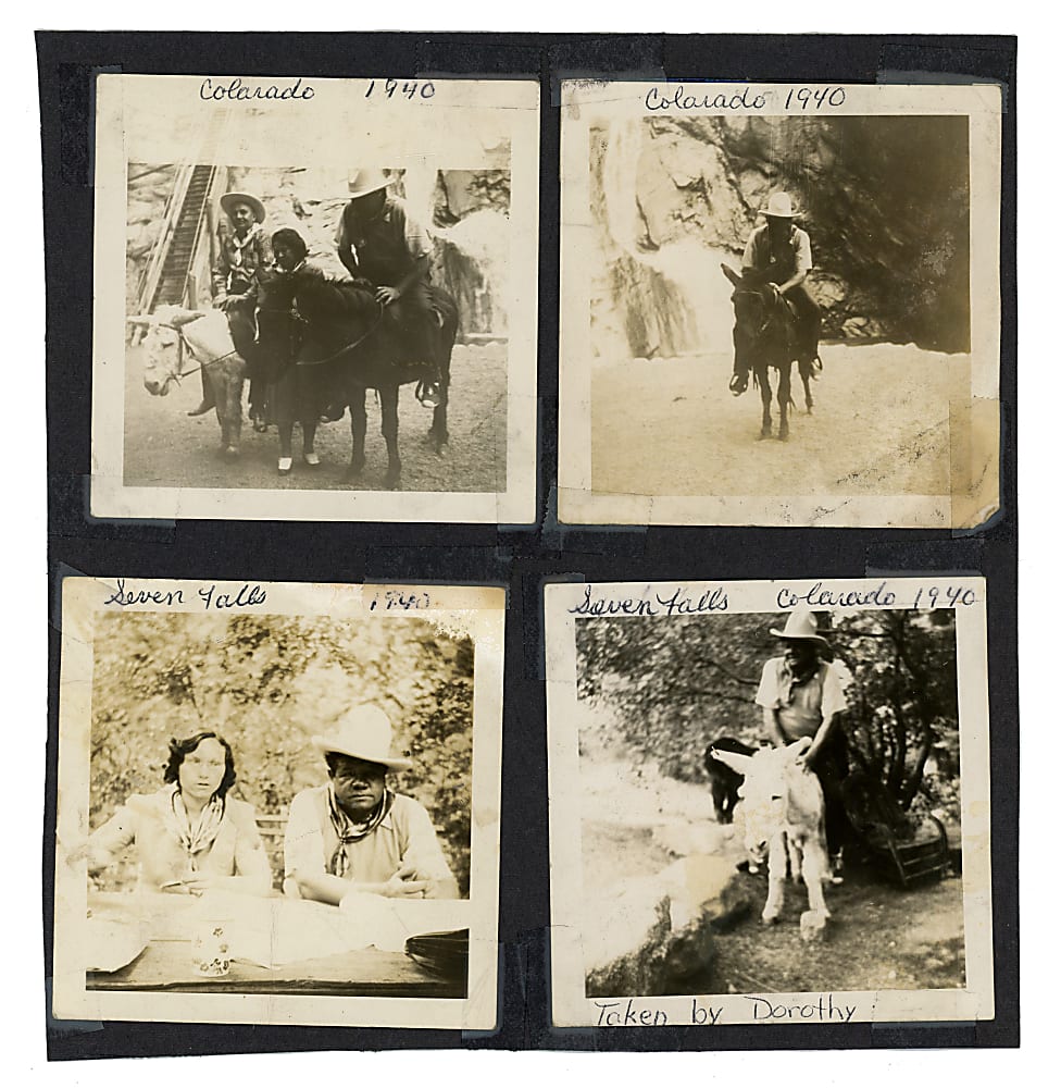 1940 Babe Ruth and Family Candid Original Snapshot Photograph Collection (9)