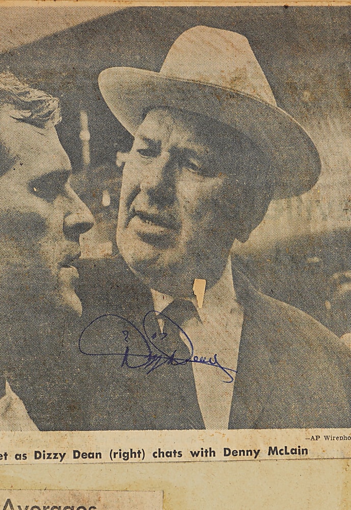 1968 World Champions Detroit Tigers Scrapbook with Dizzy Dean Auto