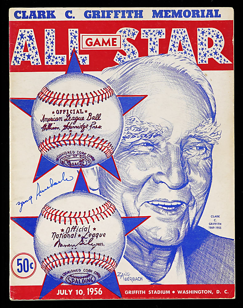 1956 MLB All-Star Game Program Signed by (22) with (11) Hall of Famers Including Kaline, Musial & Snider