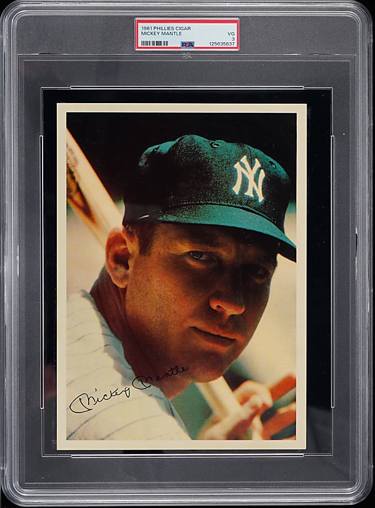 1961 Phillies Cigar Mickey Mantle PSA VG 3