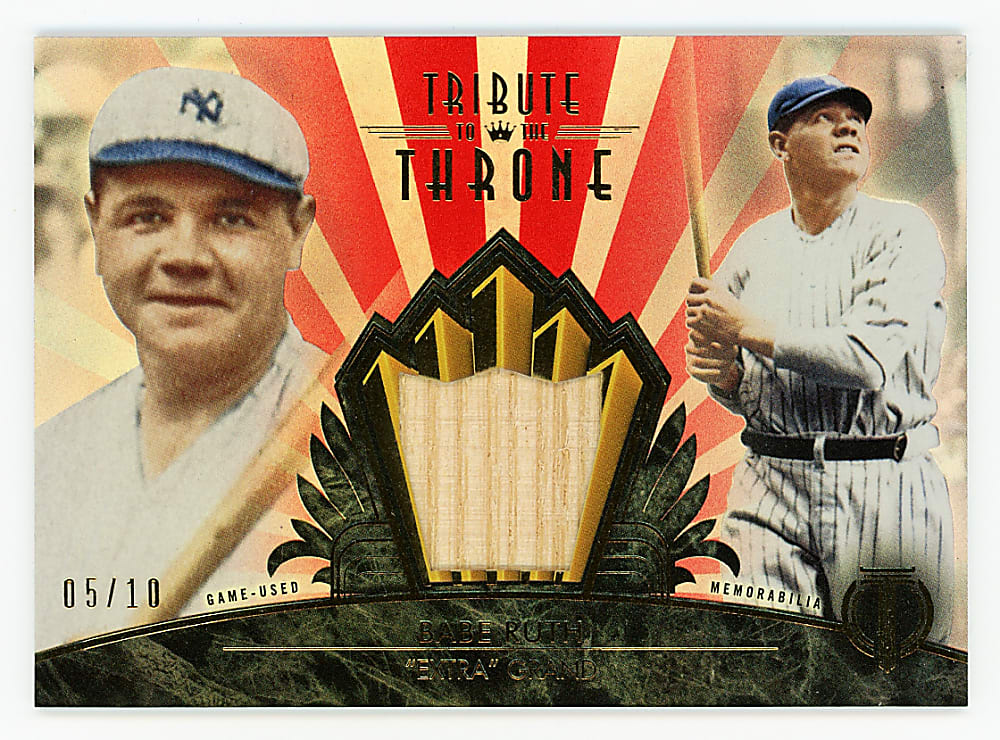 2013 Topps Tribute to the Throne Babe Ruth Relic Red Parallel #5/10