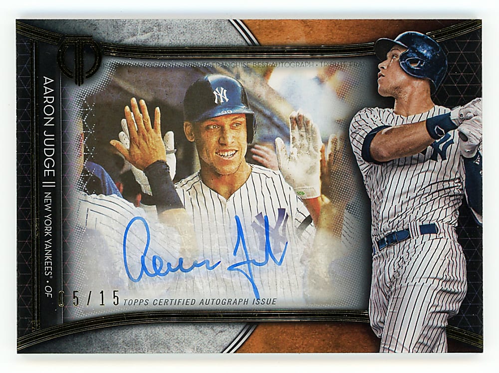 2020 Topps Tribute Franchise Best Aaron Judge Certified Autograph #05/15