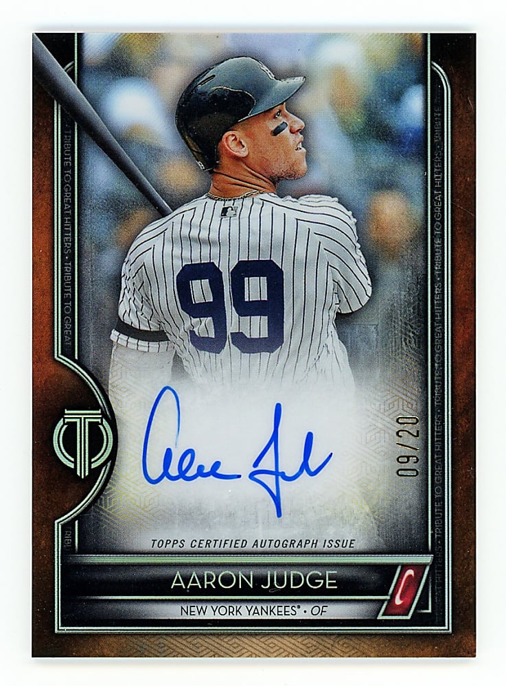 2020 Topps Tribute Aaron Judge Certified Autograph #09/20