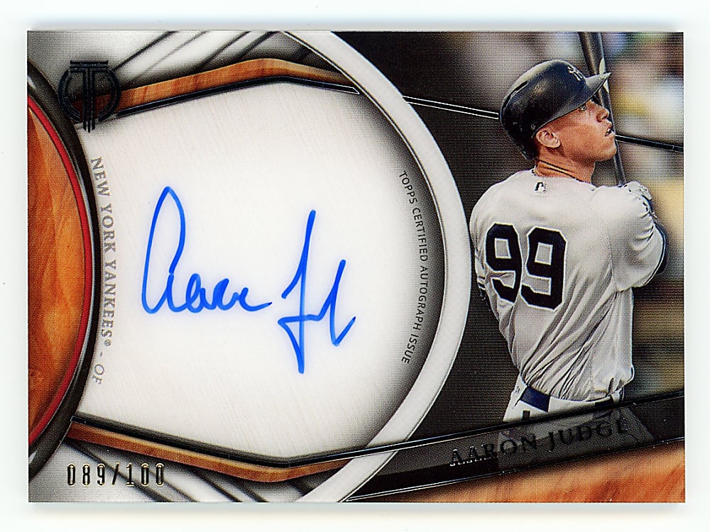 2018 Topps Tribute Aaron Judge Certified Autograph (Away Jersey) Pose Certified Autograph #/100