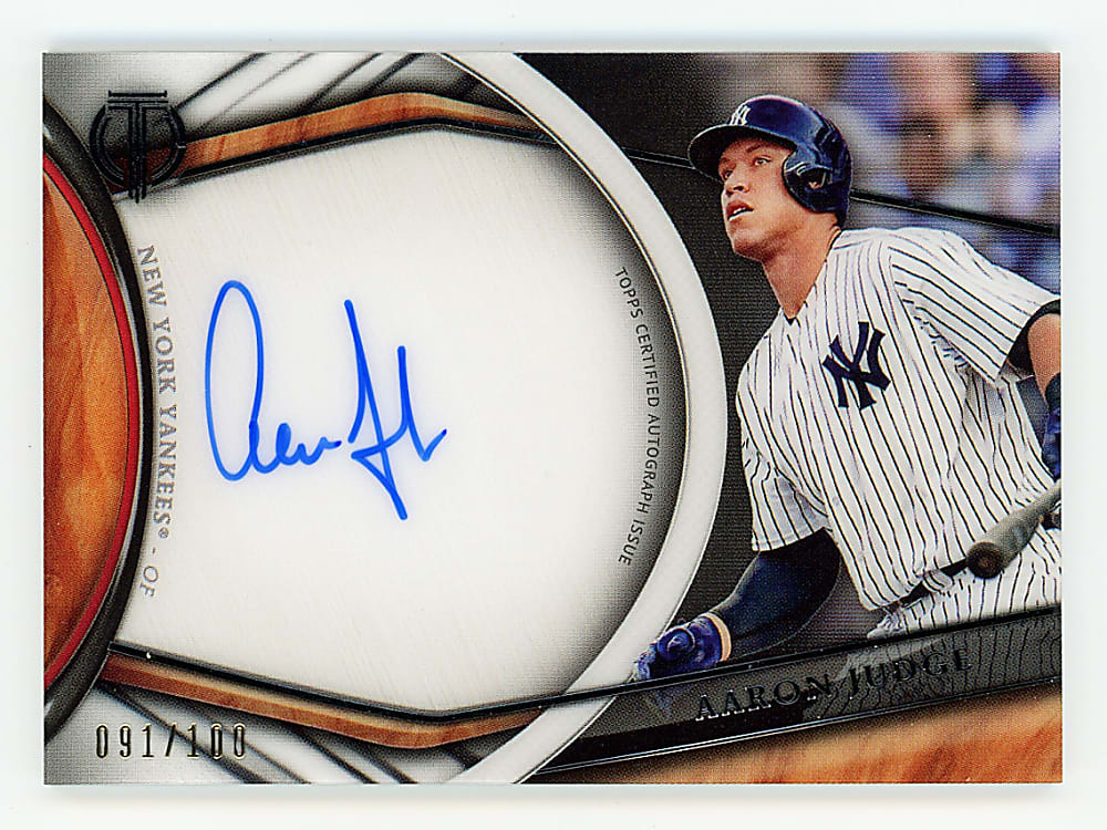 2018 Topps Tribute Aaron Judge Certified Autograph (Home Jersey) Pose Certified Autograph #/100