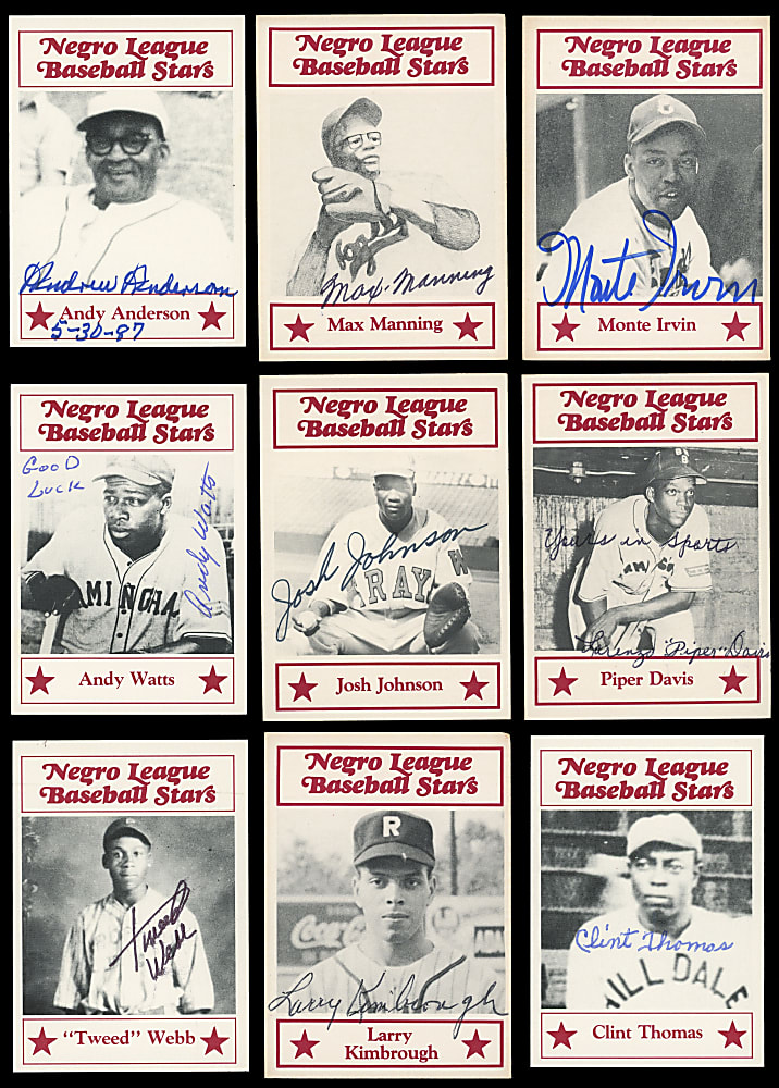 1984-1986 Decathlon Negro League Near Complete Set (118/119) Plus One Extra with (33) Signed Key Examples