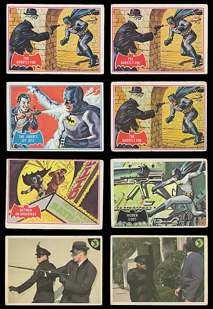 1966-1970 Non-Sport Shoebox Collection (346) with (201) 1966 Topps Batman Including #1 The Batman
