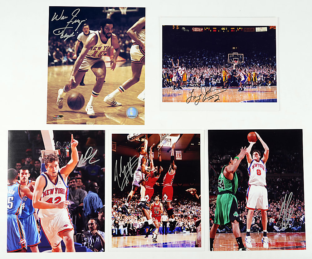 New York Knicks Signed Collection (12) with Carmelo Anthony - All With Knicks Team Authentication