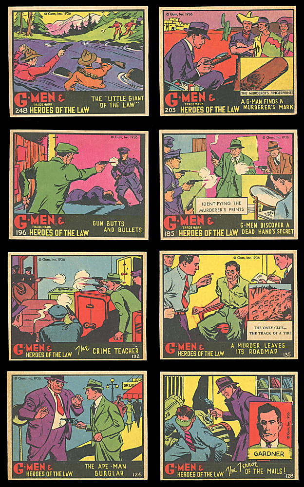1936-1937 R60 Gum Inc. G-Men & Heroes of the Law Starter Set (29/168)