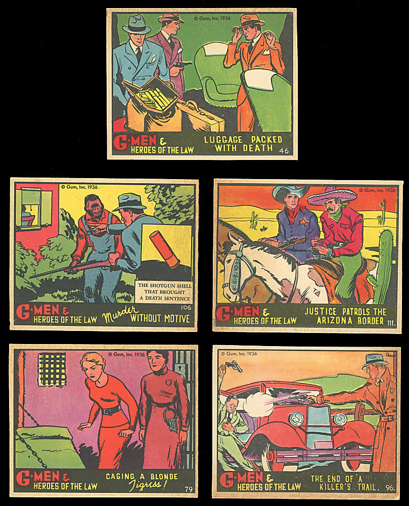 1936-1937 R60 Gum Inc. G-Men & Heroes of the Law Starter Set (29/168)