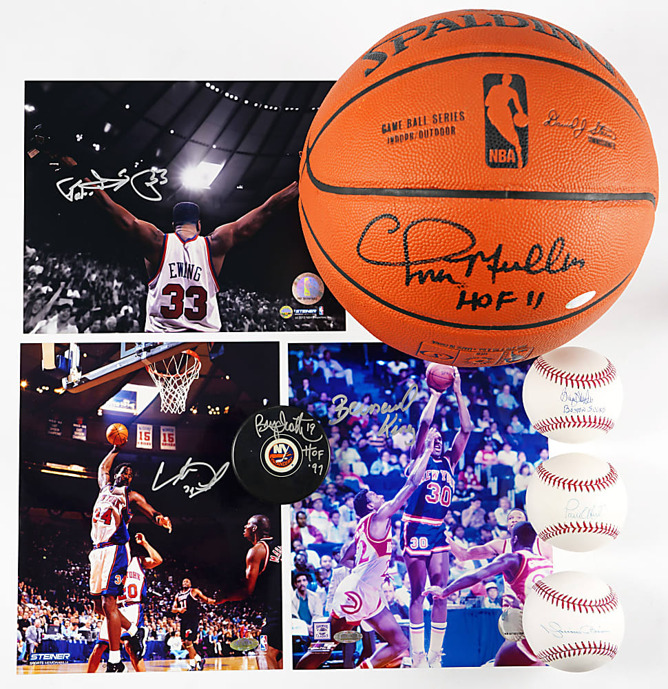Steiner Authenticated New York Area Collection (8) with Patrick Ewing & Mariano Rivera