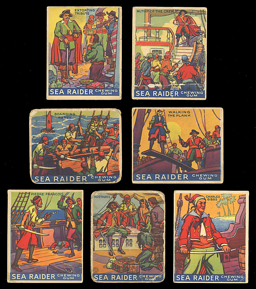 1933 World Wide Gum V359 Montreal/R124 Boston Sea Raiders Cards (16) with Low Number Partial Set (14/24) & (2) High Numbers