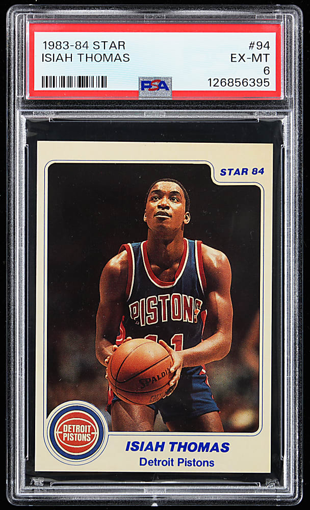 1983-1984 Star Basketball #94 Isiah Thomas Rookie PSA EX-MT 6