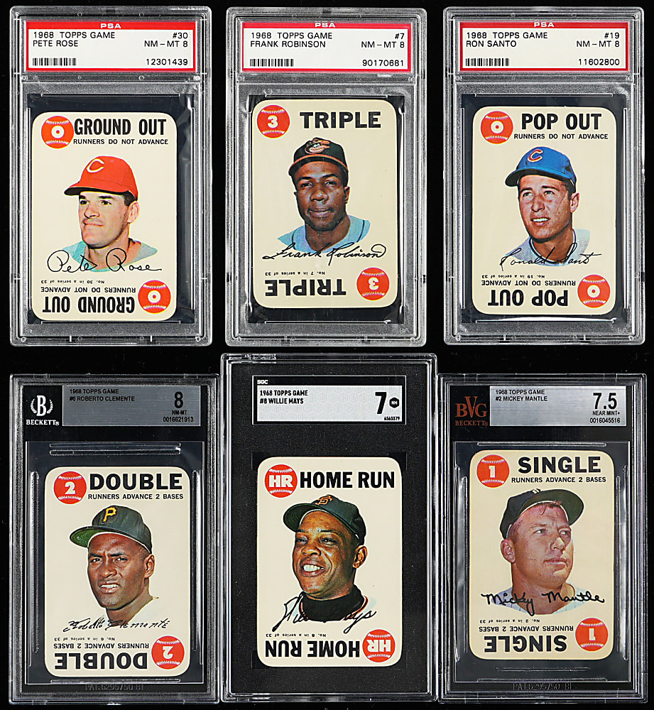 1968 Topps Game Complete Set (33) with (12) Graded - Sharp!