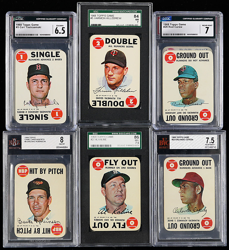 1968 Topps Game Complete Set (33) with (12) Graded - Sharp!