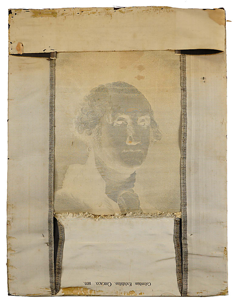 1893 Columbian Exposition Rare George Washington Large Format Silk