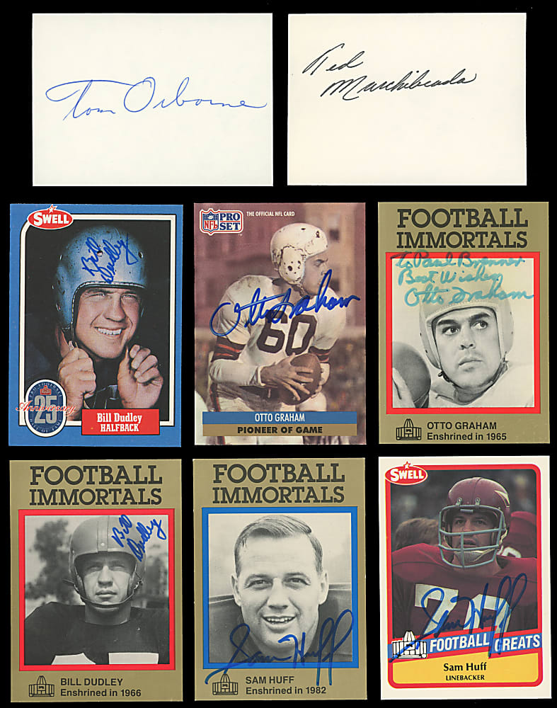 1940s-1980s Washington Redskins Related Signed Card/Index Collection (375+)