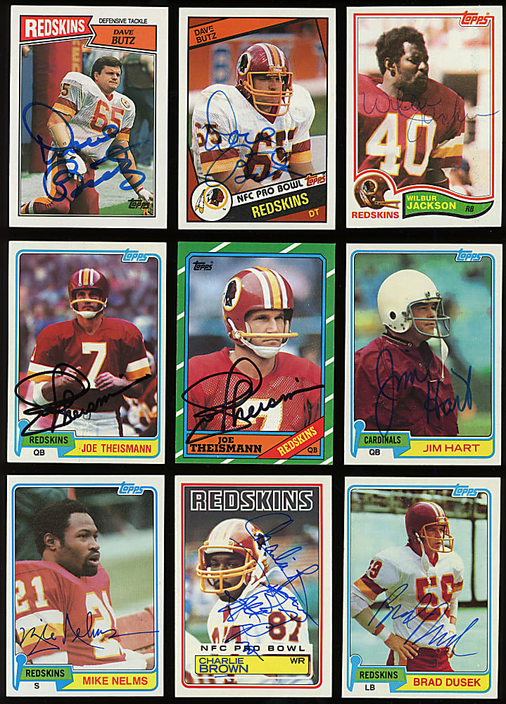 1940s-1980s Washington Redskins Related Signed Card/Index Collection (375+)