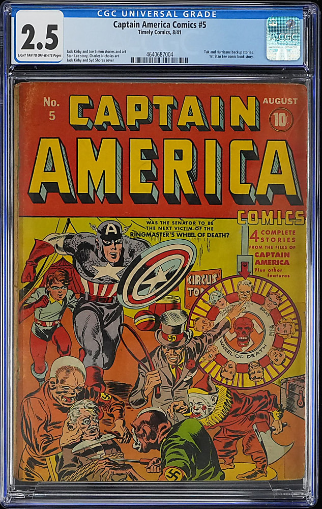1941 Timely Comics Captain America Comics #5 - CGC 2.5