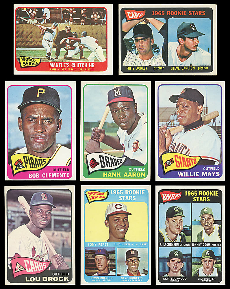 1965 Topps Partial Set (522/598) with Several Hall of Famers & (7) Graded