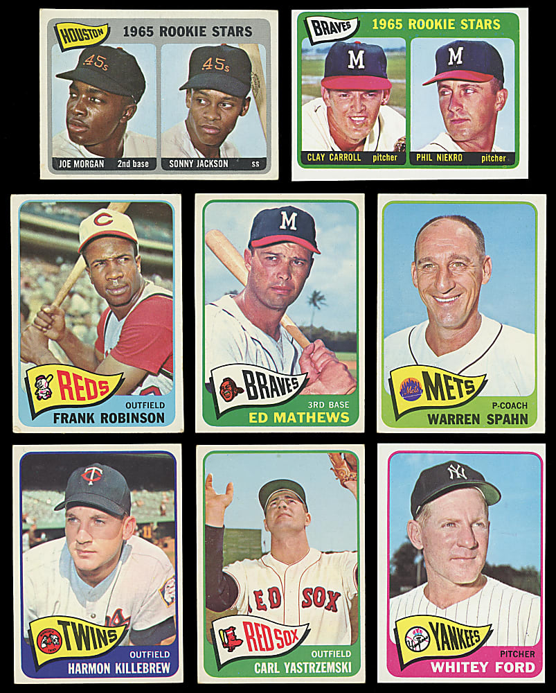 1965 Topps Partial Set (522/598) with Several Hall of Famers & (7) Graded